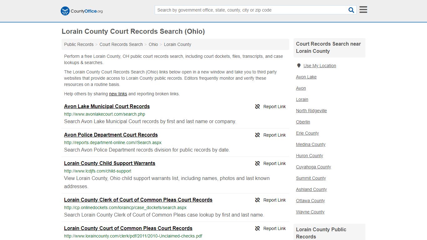 Court Records Search - Lorain County, OH (Adoptions ...